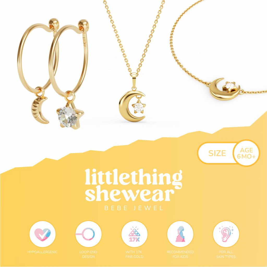 Set Perhiasan Littlethingshewear Najma Series (Anting, Gelang, Kalung Anak)