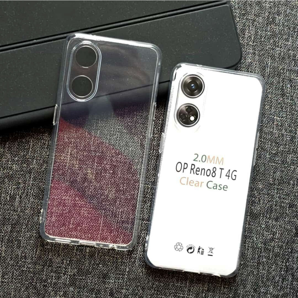 Case OPPO RENO 8 T  Casing Clear HD KETEBALAN 2MM BENING TRANSPARAN TPU Premium Softcase