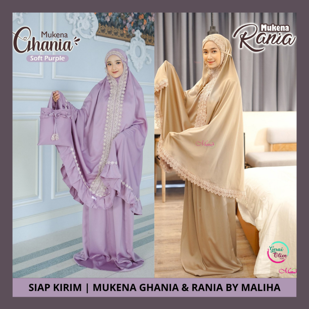Mukena Satin Velvet Premium Rania dan Ghania By Maliha