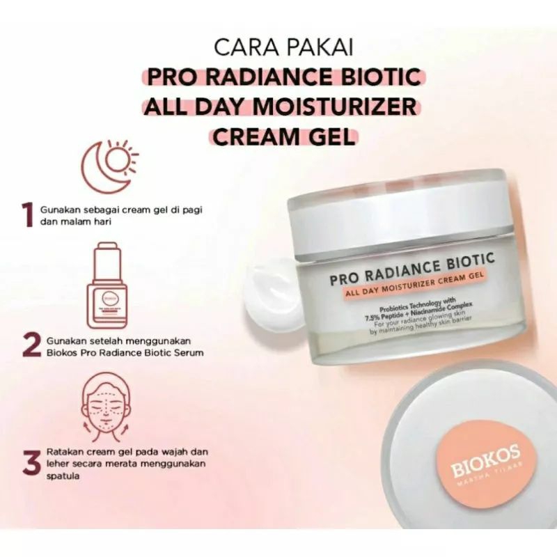 Biokos Pro Radiance Biotic All Day Moisturizer Cream Gel