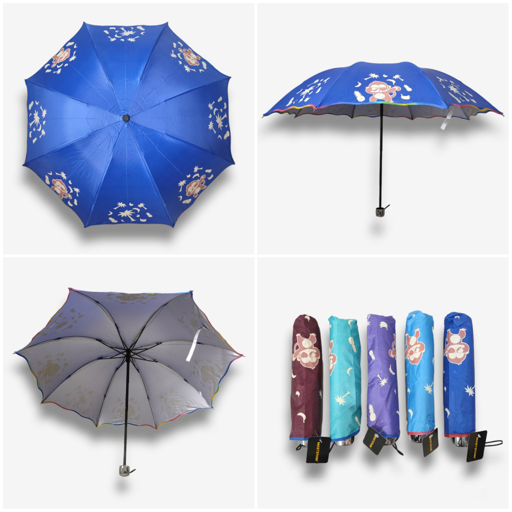 JOPE UMBRELLA - Payung Lipat Motif Motif Lucu Anti Uv Rangka Besar Brand Masterain M723