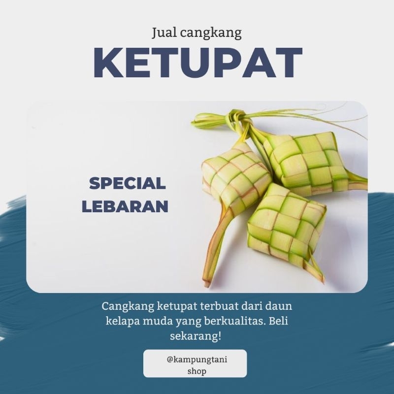 

Cangkang ketupat dari janur daun kelapa muda berkualitas