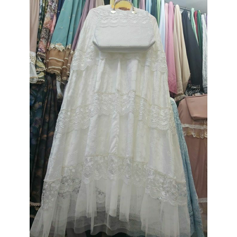 Mukena Dewasa/Mukena Pengantin/Mukena Premium/ Mukena Sutera Prada Ori