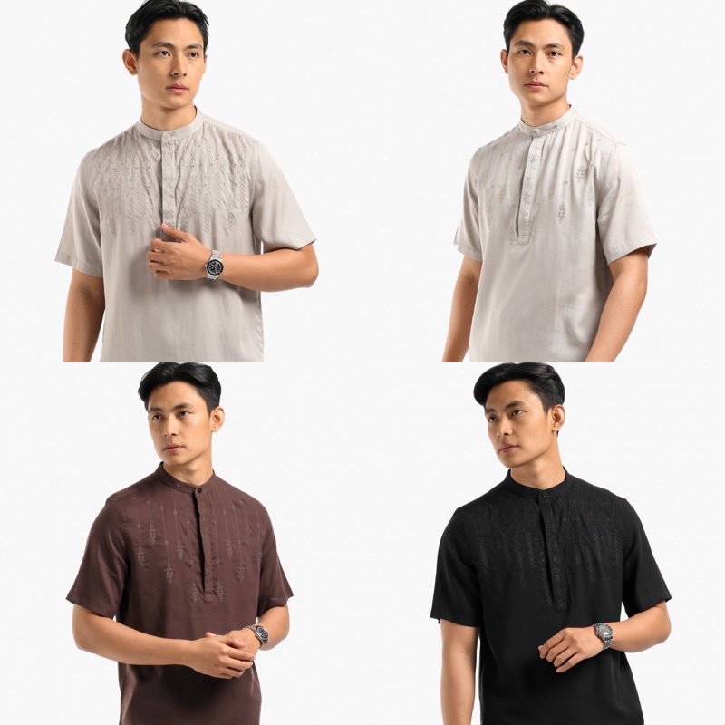Kazym Omar Shirt Choco S M, Grey S dan Kazym Almaz Shirt Black M, Grey M by Heymale Male id