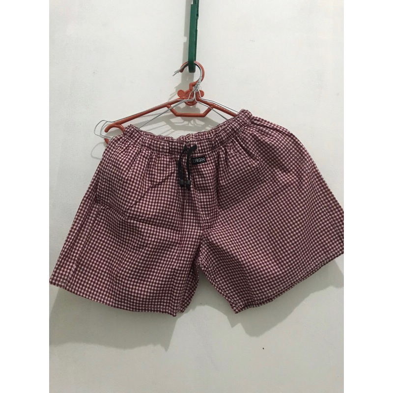 Celana Boxer Merah Maroon