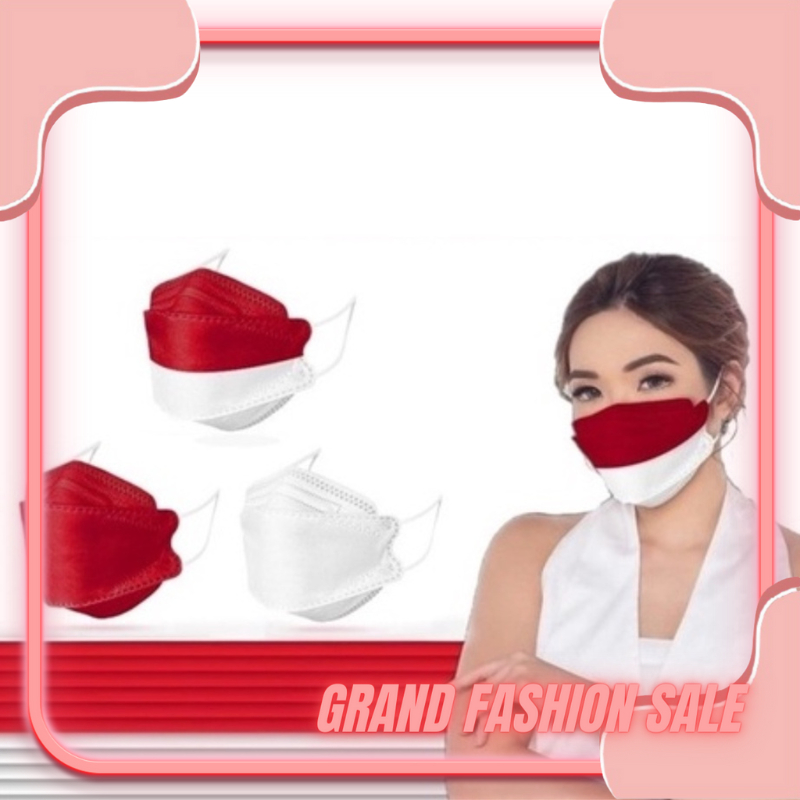 DOMMO - D6067 Madame Gie Protect You KF94 Merah Putih - Masker 1Pcs | Edisi Kemerdekaan RI KE-76