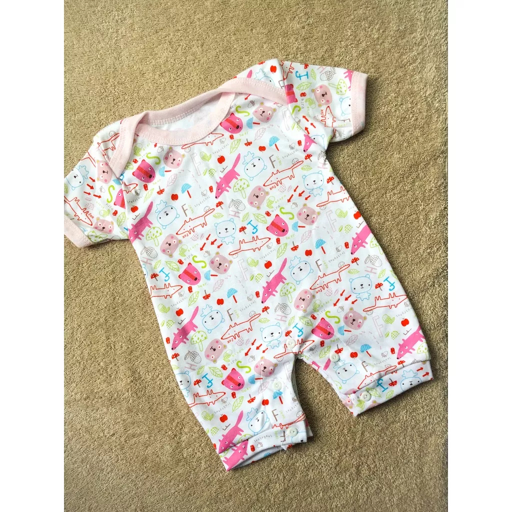 Jumper Bayi Paket 3pcs &amp; 6pcs Romper Bayi Doubleknit Printing