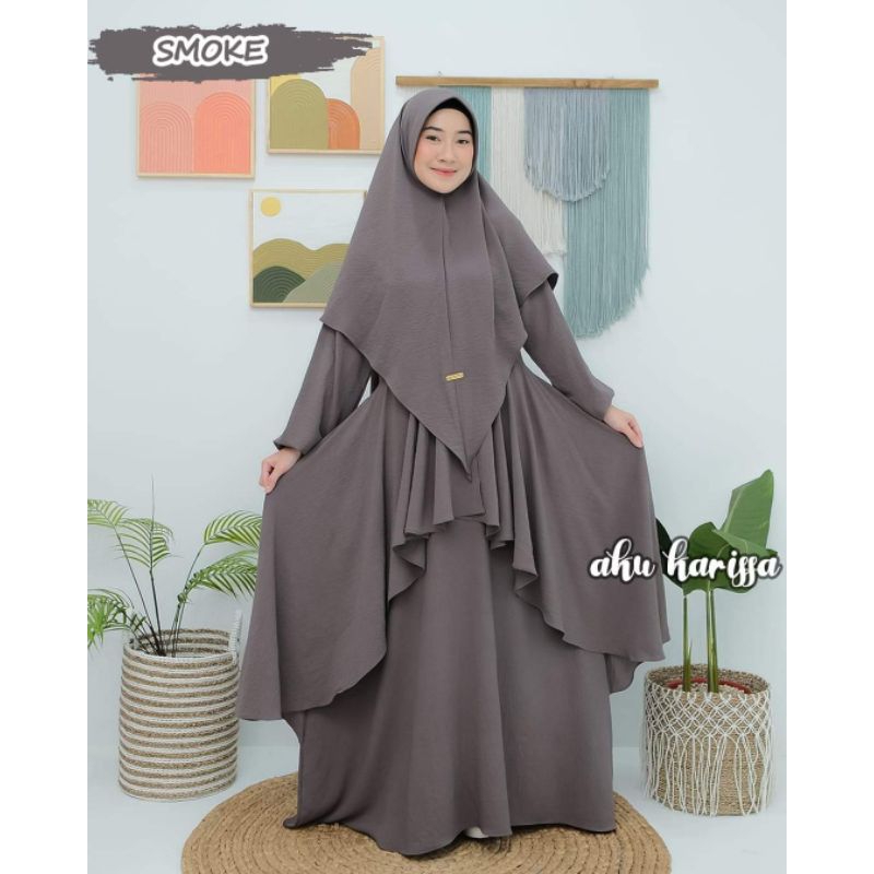 SET GAMIS ADIVA SYARI ORI AKU KARISSA GAMIS MUSLIMAH LEBARAN MODERN KEKINIAN