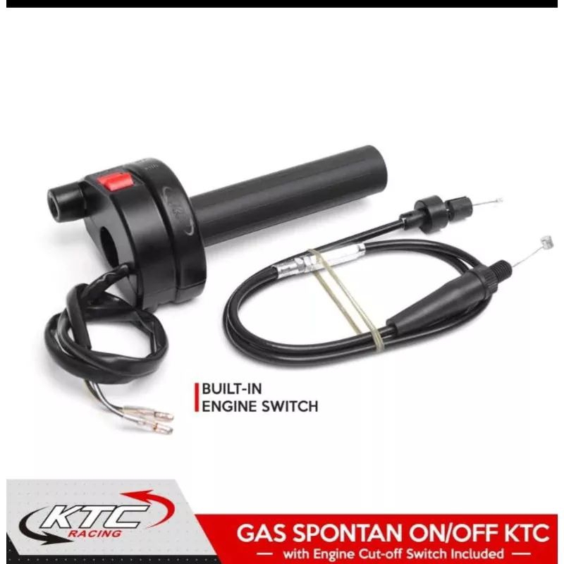 GAS SPONTAN KTC RACING RX KING/NINJA RR PLUS STATER ON OFF 100%ORIGINAL