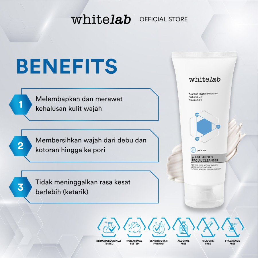 Whitelab pH-Balanced Facial Cleanser 100 gr