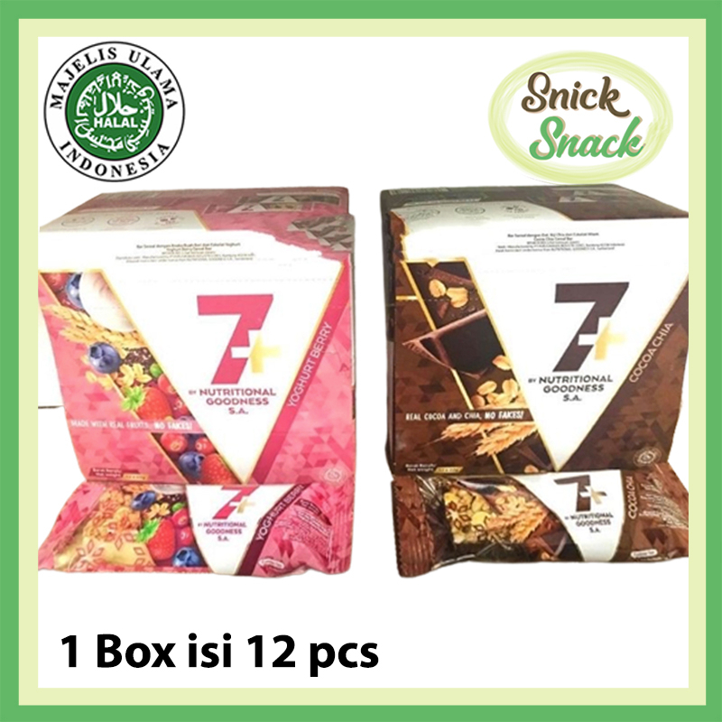 

7+ Cereal Granola Bar Yoghurt Berry dan Chocolate Chia 1 box isi 12 pcs 22gr SnackBar Diet Protein Tinggi