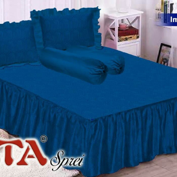 Dijual Sprei King Rumbai Fata Imperial Blue 180x200cm Murah