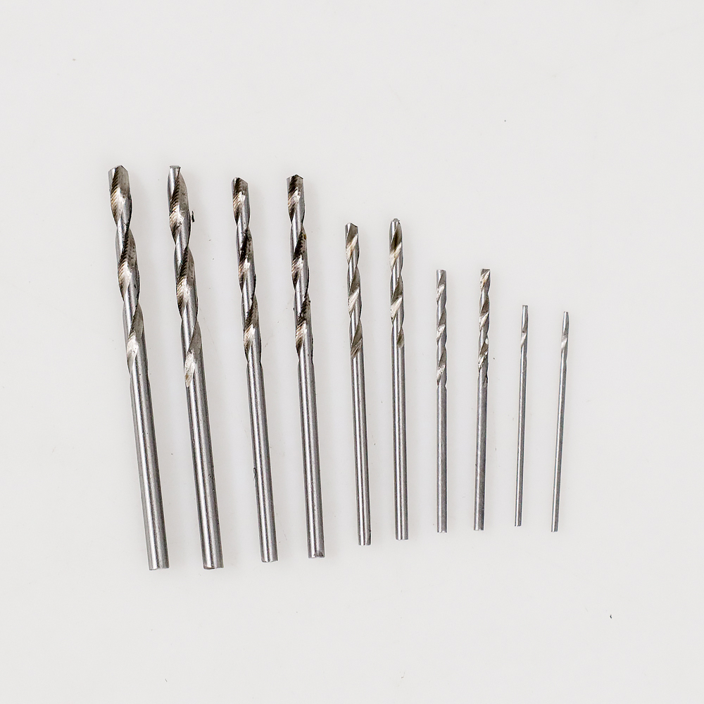 Bor Tangan Manual HSS Twist Drills dengan 10 Mata Bor - Black