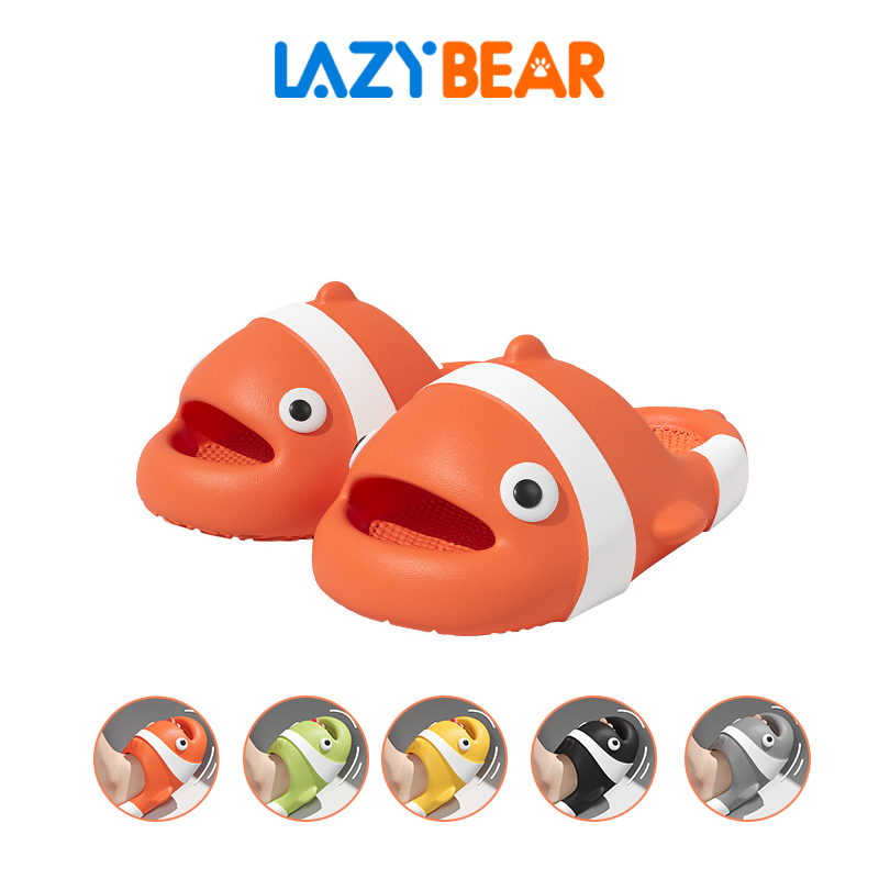 Lazy Bear Sendal Jelly Wanita /  Sandal Nemo / Sandal Lucu Import / Sandal Karakter Ikan Dewasa / Sandal Jelly Wanita / Dewasa Selop / Karakater Ikan Sandal Anak H34