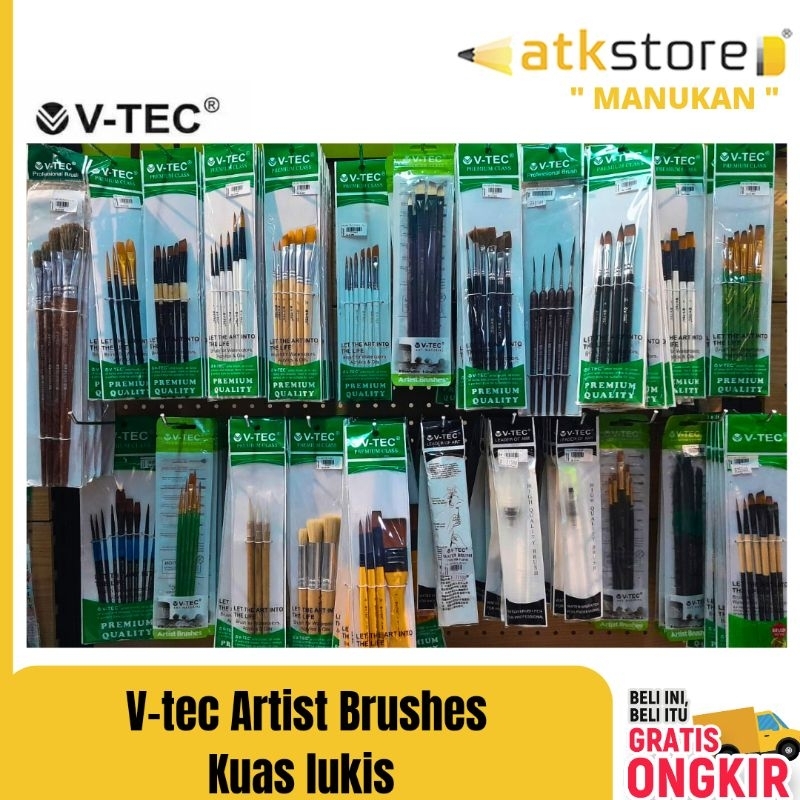 

Kuas Lukis V-TEC - { PART I } Paint brush set Type A02484 A0520 A00184 A02154 A0278 A0017 A0293 A0107 A511
