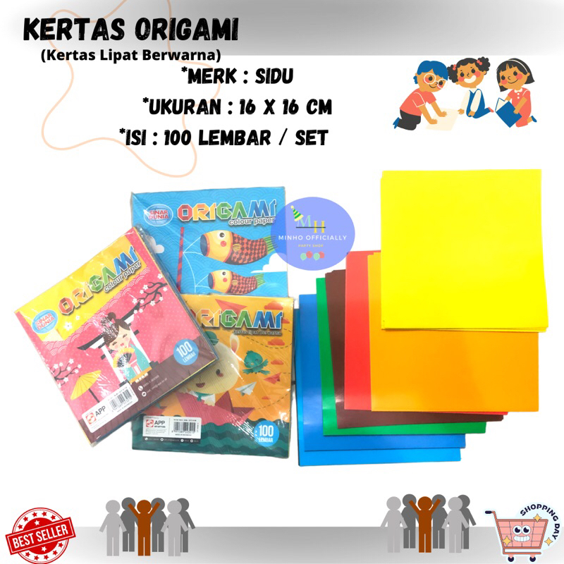 

KERTAS ORIGAMI / KERTAS LIPAT WARNA SIDU BESAR 16x1