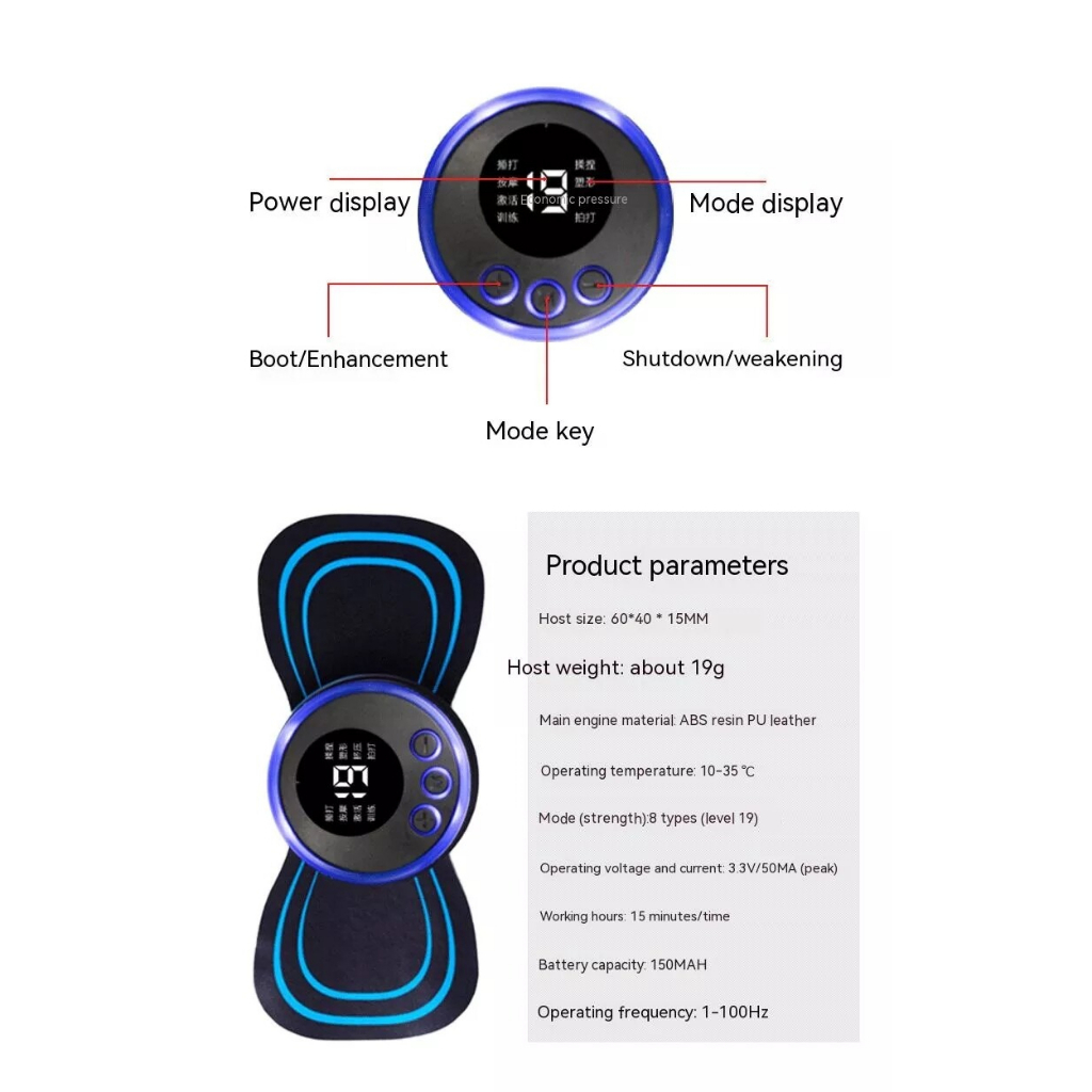 Alat Pijat Leher Elektrik Portable EMS - Neck Cervical Massager Electric Stimulator