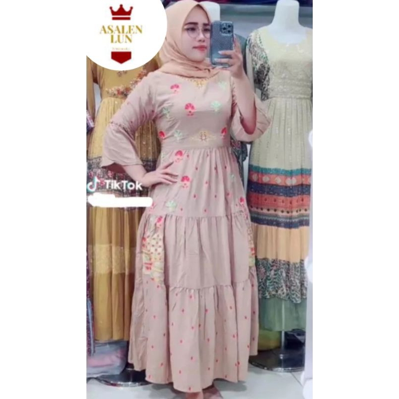 ASALENLUN Gamis Bordir Terbaru NEW viral TIKTOK
