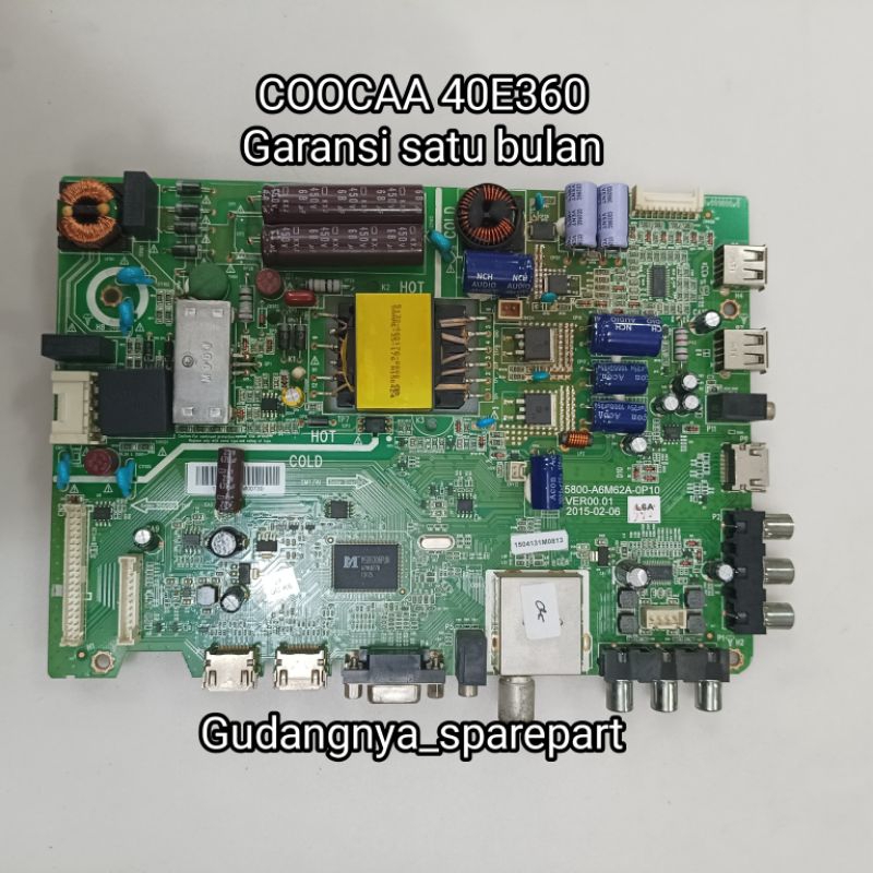 MAINBOARD COOCAA 40E360 MB MOBO MODUL TV MOTHERBOARD MESIN TV