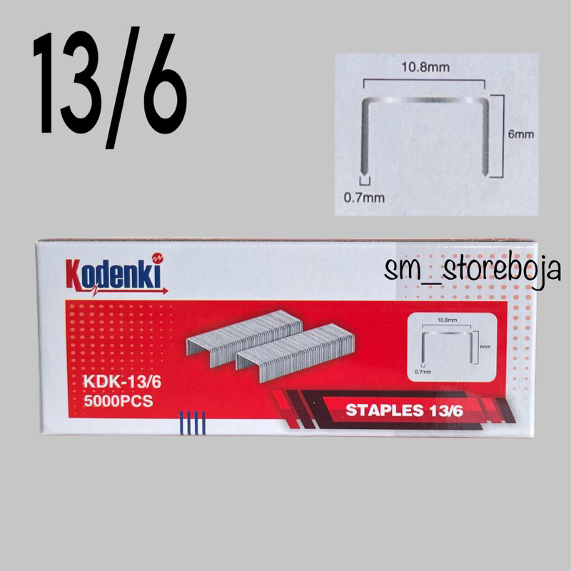 

Kodenki isi staples 13/6 mm stapler gun R23 manual tembakan gun tacker tangan isi 5000pcs - Mata paku tembak gun taker R23 8mm job motor sofa bingkai kayu furniture