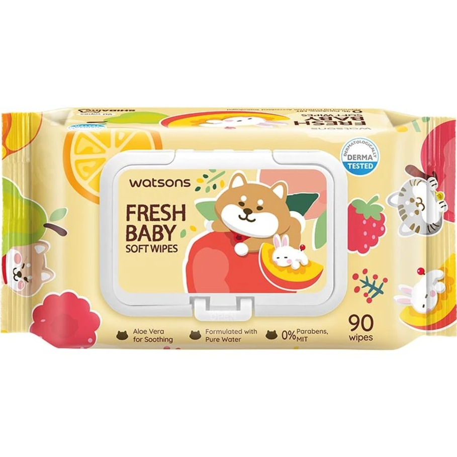 Tissue basah Watsons Hand &amp; Mouth baby wipe 90 wipes