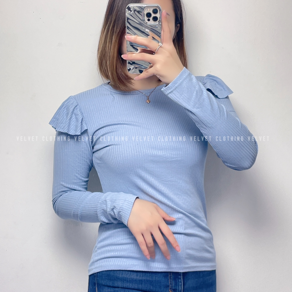 Blouse Long Sleeve Knit / Atasan Wanita Lengan Panjang Rajut / Blouse Longslevee Knit 4726