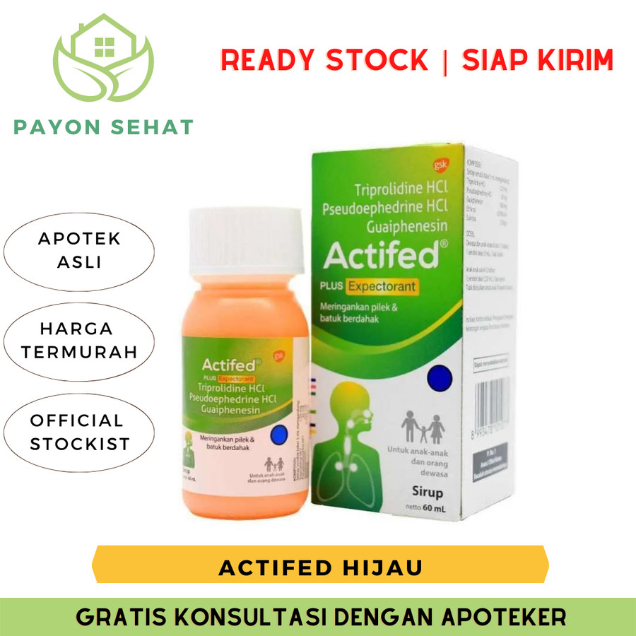 ACTIFED PLUS EXPECTORAN (HIJAU) / OBAT BATUK BERDAHAK