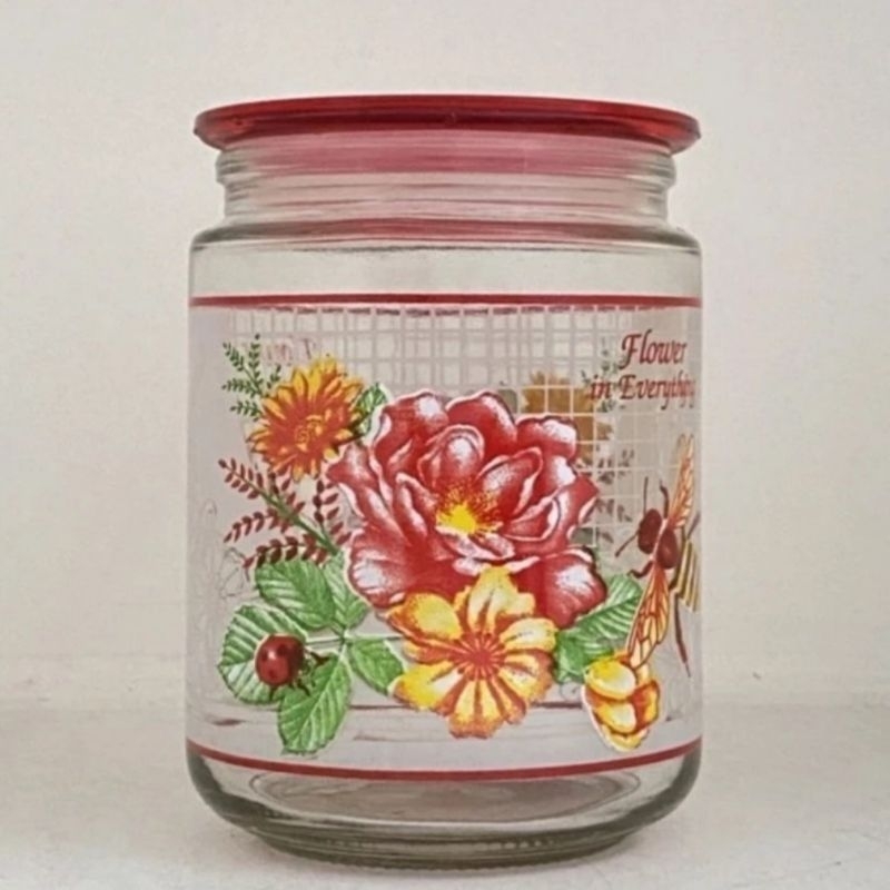 Toples kaca kue kering kedap udara/Toples kaca kue lebaran besar