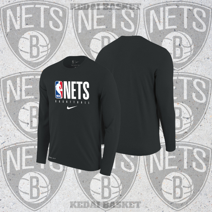 Kaos Baju Basket NBA Lengan Panjang Long Sleeve Brooklyn Nets Practice Performance