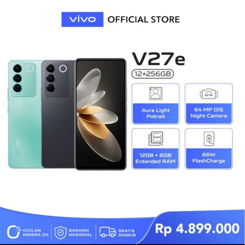 VIVO V27e RAM 8/256GB | BEKAS DISPLAY 99% MULUS | FULL SET | HP FLAGSHIP SPEK TINGGI HARGA HEMAT