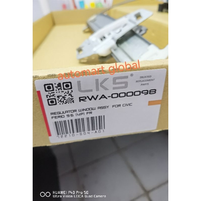 window regulator depan Honda Civic Ferio 96