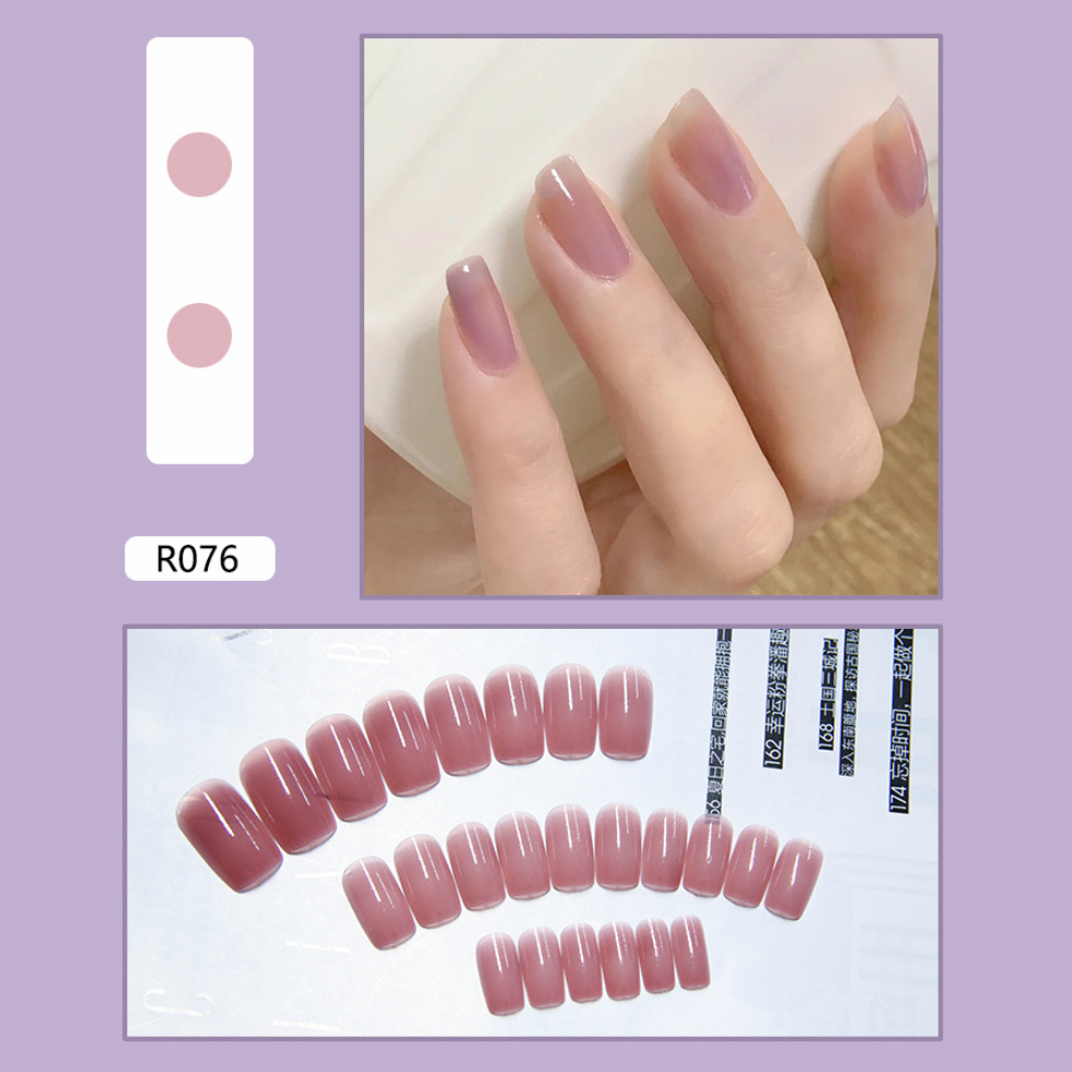 24pcs Kuku Palsu akrilik Fashion Korea / Fake Nail Art korean fashion version denagn lem KU040