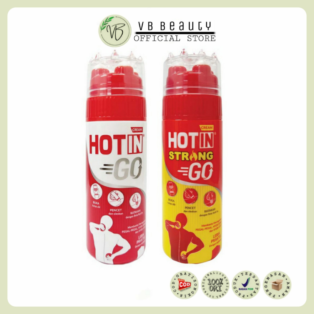 Hot In Go Hot In Cream Roll On With Aplikator Pijat 50gram/100gram