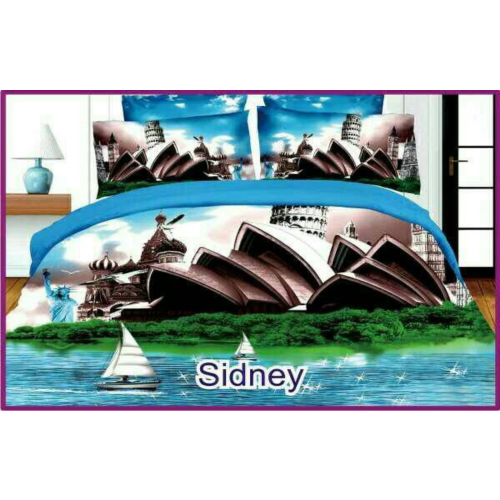 Jual Bedcover grand shyra 5 dimensi motif sidney 180x20 Murah