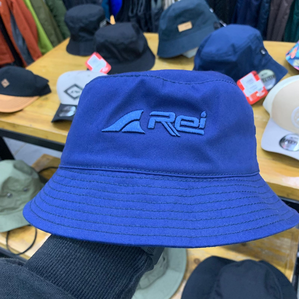 Topi Bucket Mavi Bucket Hat Arei Outdoorgear - Navy