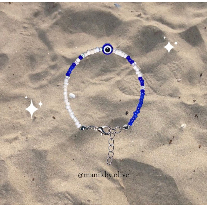 bracelet / gelang manik - manik korea evil eye