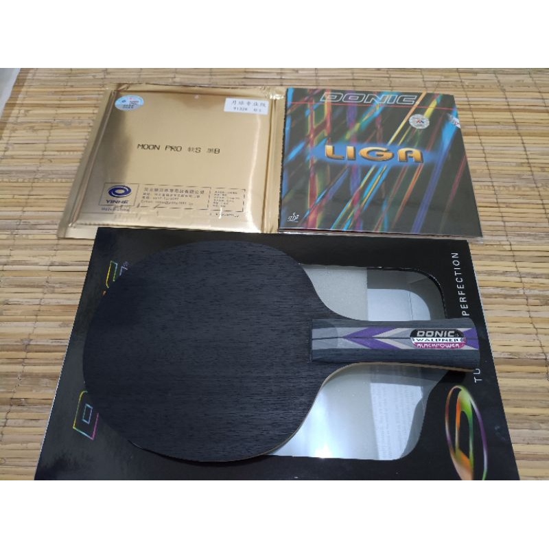 PAKET BET TENIS MEJA DONIC WALDNER BLACK POWER ORIGINAL