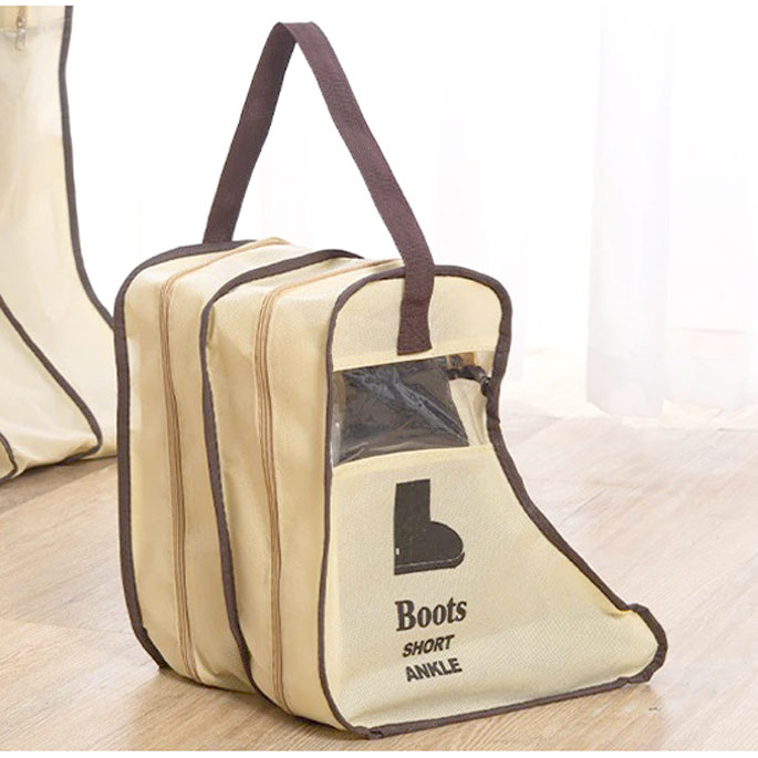 Tas Travel Sepatu Bot Reusable Small - LJ-22 - Beige