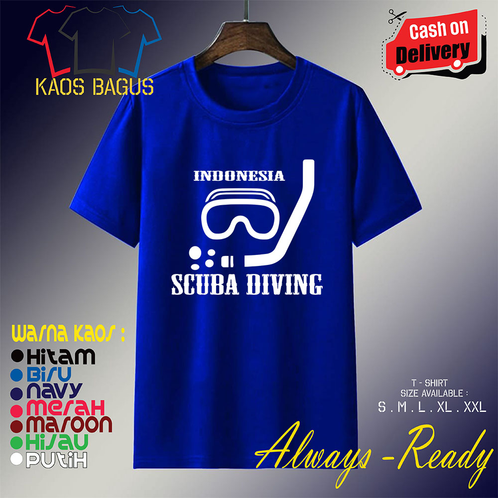 Kaos Baju Scuba Diving Indonesia - Kaos Pria Keren