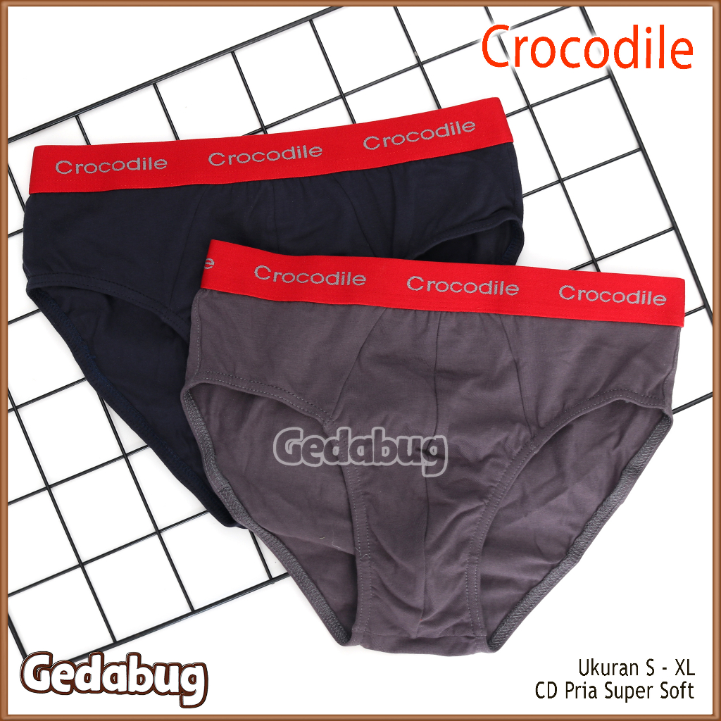 2 Pcs - CD Pria CROCODILE 552-006 Box Orange | Celana dalam segitiga Karet Boxer | Gedabug