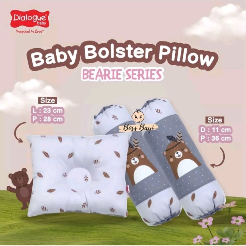 DIALOGUE BABY - Set Bantal Guling Bayi Bearie Series / Baby Bolster Pillow DLB3373