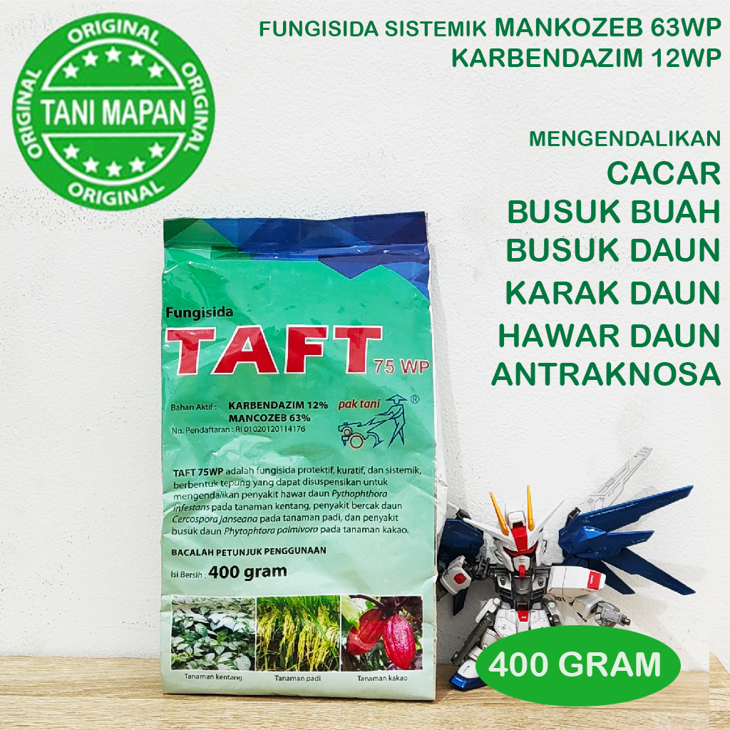 Fungisida - TAFT 75WP - 400 GRAM (Mankozeb 63WP, Karbendazim 12WP)