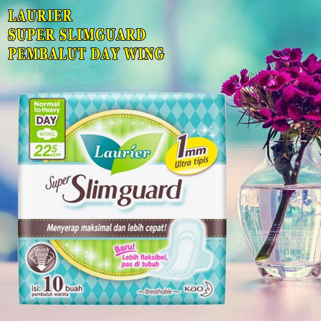 LAURIER SLIMGUARD 22,5cm isi 10 buah* pembalut laurier slimguard 22cm