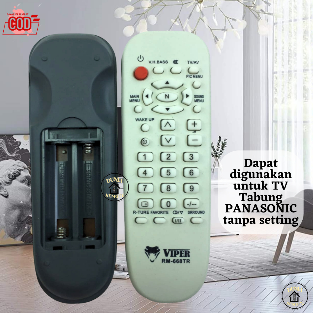 Remot Remote Seriess Tv Multi Universal Tabung Panasonic 668