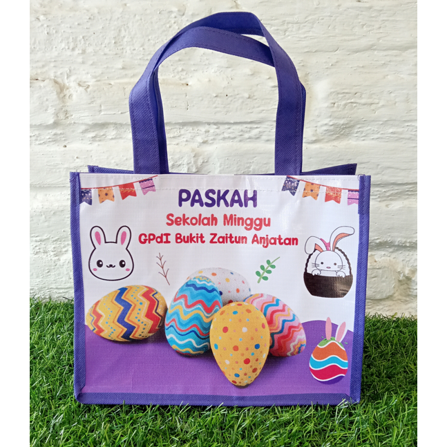 Tas Natal Paskah Diakonia Marturia Custom Nama Tas Sekolah Minggu Gereja Murah Goodie Bag Christmas Xmas Easter Murah TEebal