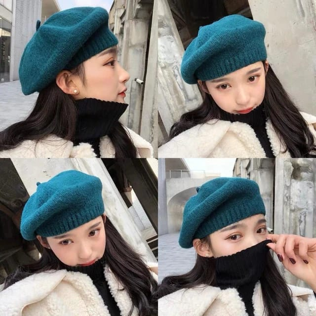 Topi Wanita Korea Kekinian Fashion Baret Cap Girl Wool TERBARU K1