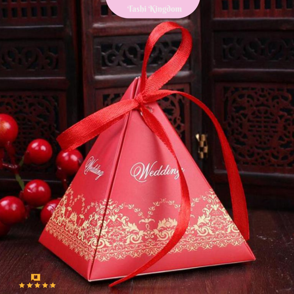 

Kotak souvenir pernikahan kotak souvenir segitiga box bunga wedding kotak box dekorasi wedding