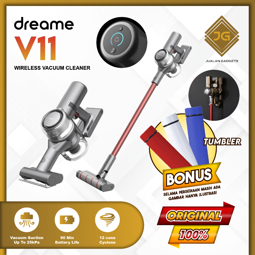 Dreame V11 Vacuum Cleaner Cordless Stick 25000Pa Penyedot Debu -  Garansi Resmi