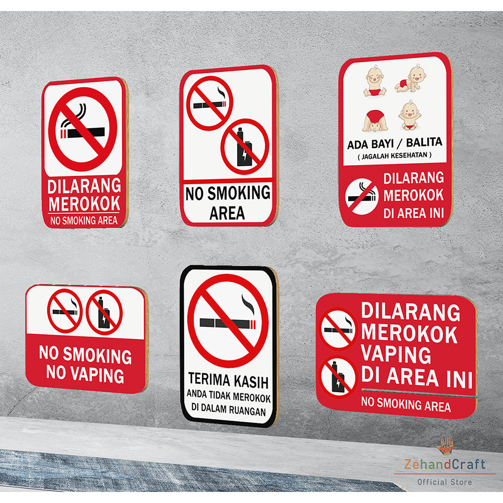 Zehandcraft - Hiasan Dinding Dilarang Merokok