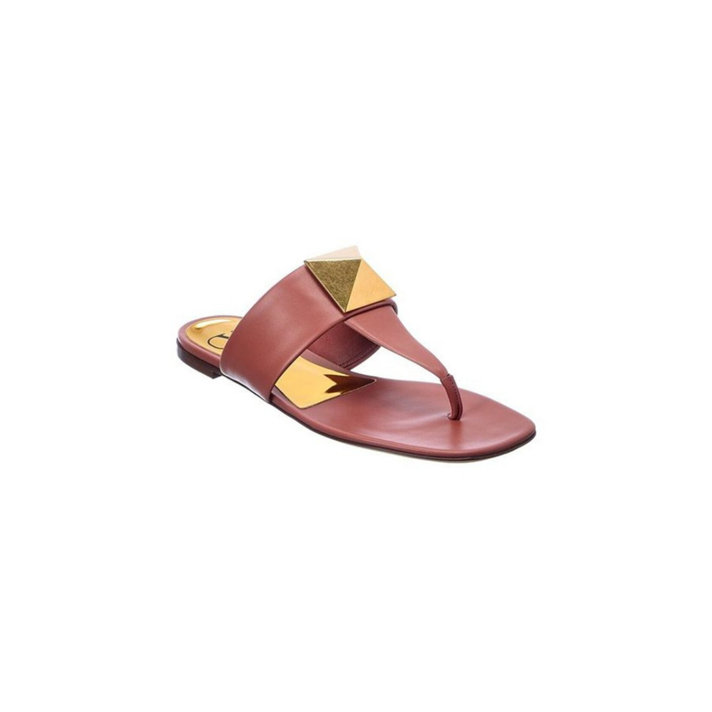 VLTN Garavani One Stud Thong Sandal Ginger Bread